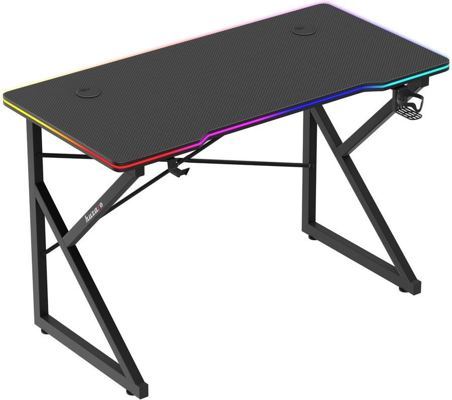 Huzaro Gamingbureau met LED-verlichting Hero 1.7 RGB Zwart - Foto 2