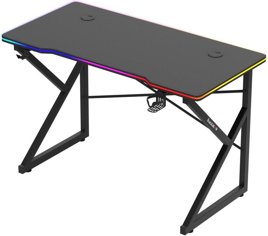 Huzaro Gamingbureau met LED-verlichting Hero 1.7 RGB Zwart