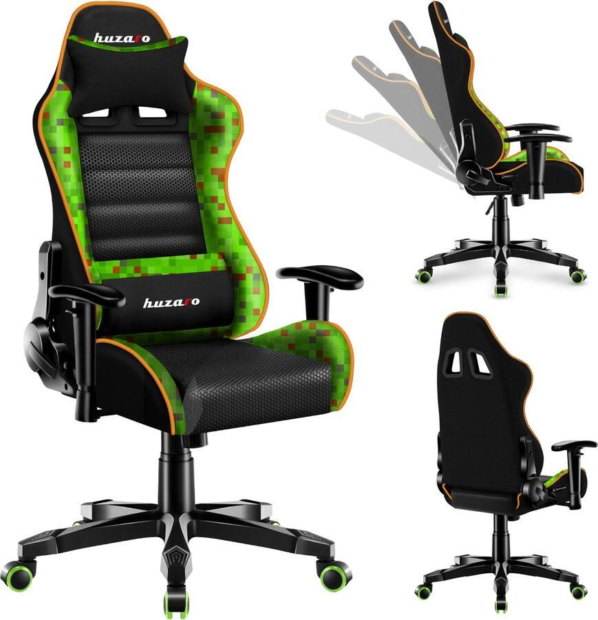 Huzaro Ranger 6.0 Pixel Mesh Gamestoel voor kinderen - Foto 2