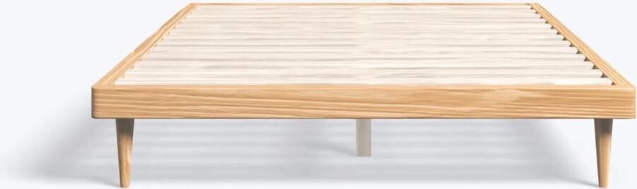 Hypnia Alba Bedbodem Bedframe 140 x 200 Lattenbodem Eiken Kleur Eenvoudige Montage Inclusief Verstevigingspoten