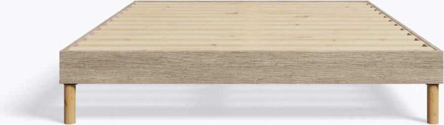 Hypnia Essential Bedbodem Bedframe 160 x 200 Lattenbodem Licht Hout Eenvoudige Montage Inclusief Verstevigingspoten Tijdloze Bedbodem Geschikt Voor Ieder Matras
