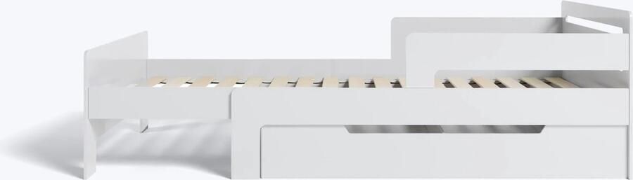 Hypnia Orpheus Meegroeibed Peuterbed Verstelbare Lengte (90x140 190 cm) Inclusief Bedhekje Zonder Opberglade Lattenbodem Eenvoudig te installeren