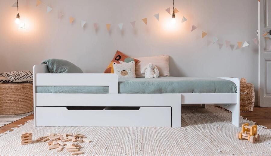 Hypnia Orpheus Meegroeibed Peuterbed Verstelbare Lengte (90x140 190 cm) Inclusief Bedhekje Zonder Opberglade Lattenbodem Eenvoudig te installeren - Foto 2