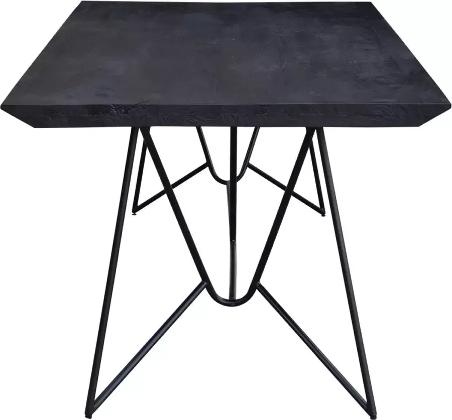 I-Catchers Eettafel beluga black mangohout 200 x 100 x 4 (h) cm