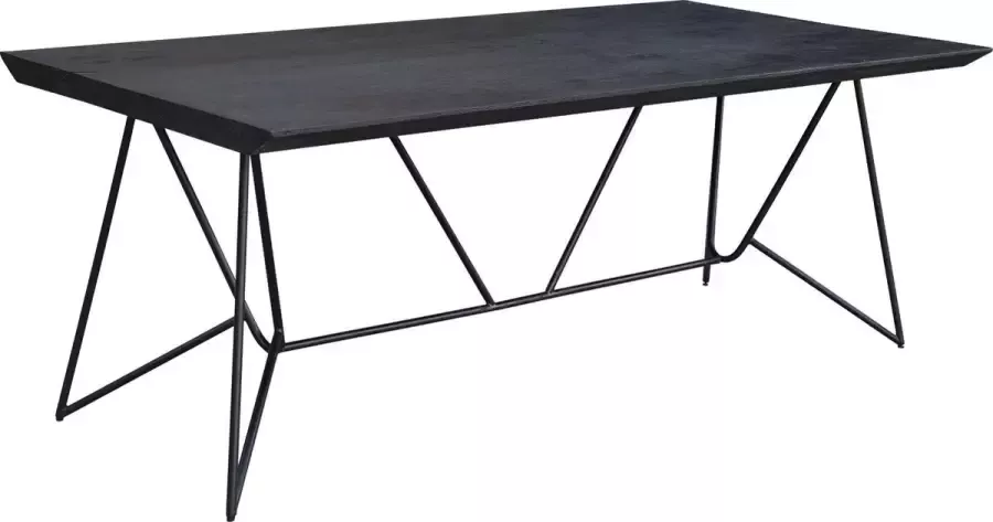 I-Catchers Eettafel beluga black mangohout 220 x 100 x 4 (h) cm