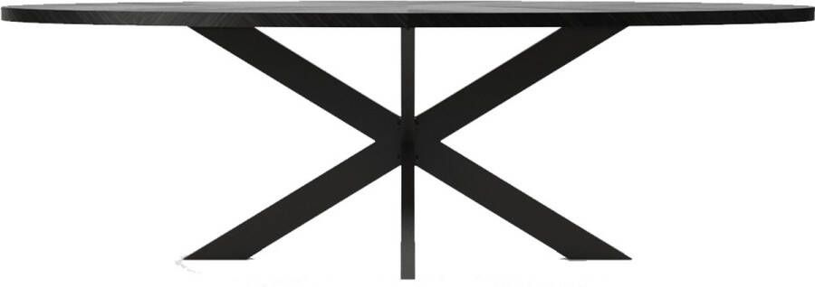 I-Catchers Fort Collection Ovale Eettafel Haring Joint (Zwart)300x120x78-FOHDT300BLK