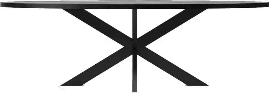 I-Catchers Fort Collection ovale haring gezamenlijke eettafel (zwart)-FOHDT260BLK