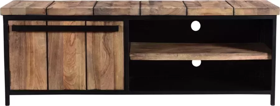 I-Catchers Tv meubel barn naturel mangohout 140 x 40 x 50 (h) cm