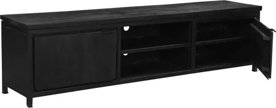 I-Catchers Tv meubel limitless black mangohout 210 x 40 x 52 (h) cm