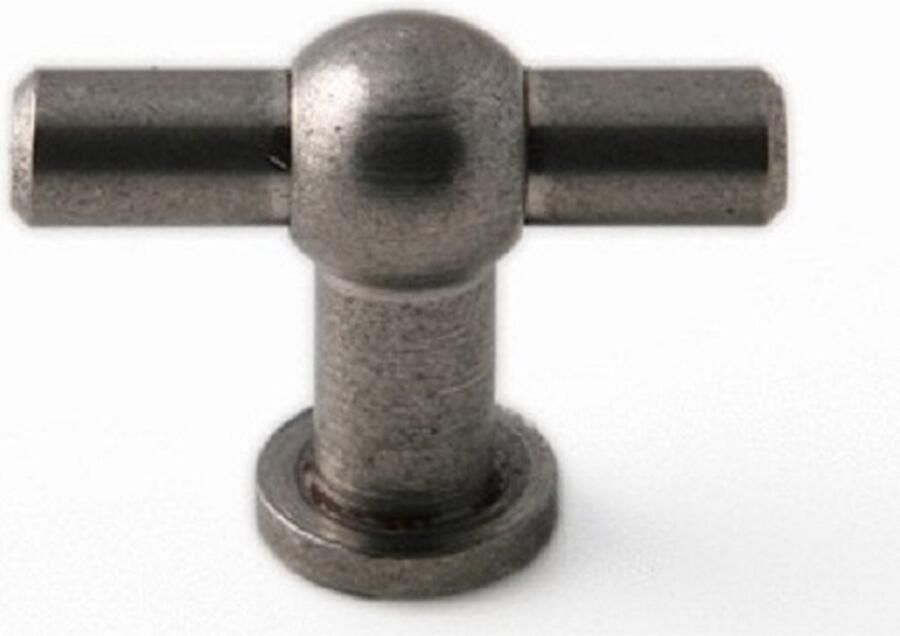 I.B.E. IBE meubelknop spoorweg BRECHT 45 35mm oud zilver 01.3796.02