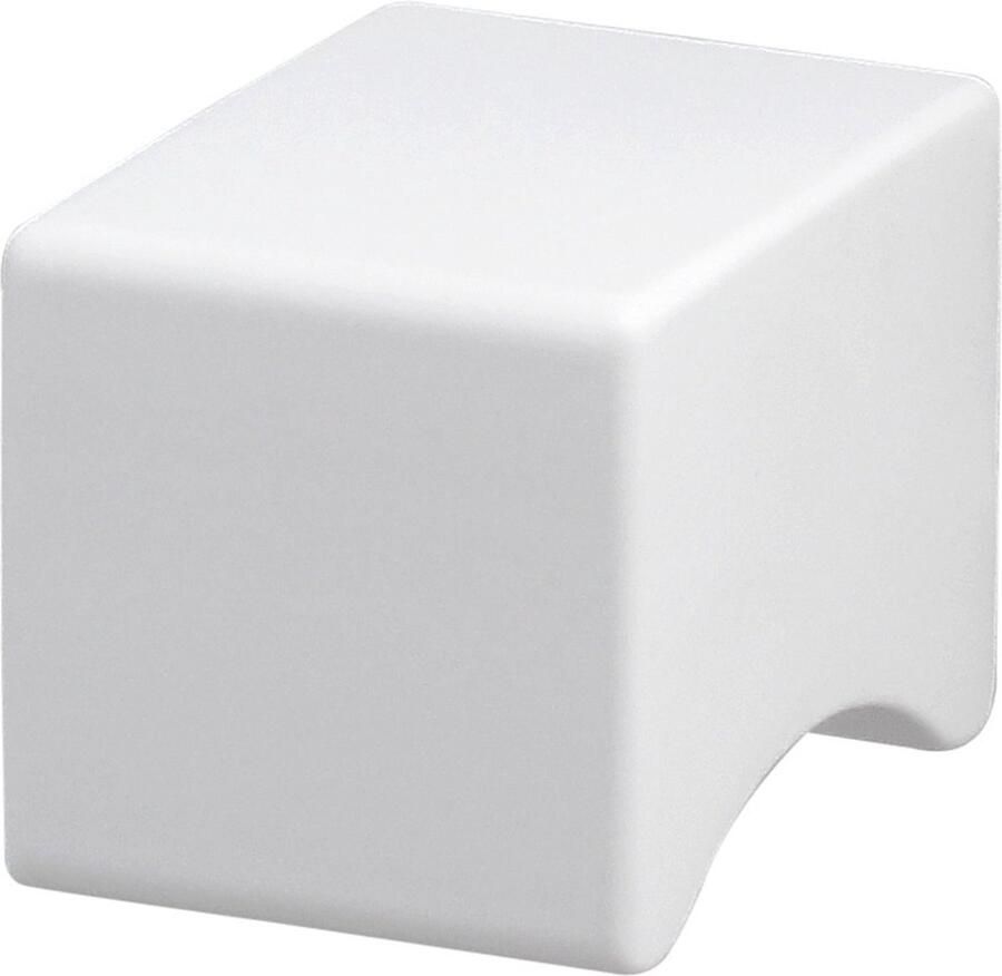 Ibe meubelknop vierkant 19x19xH26mm aluminium wit