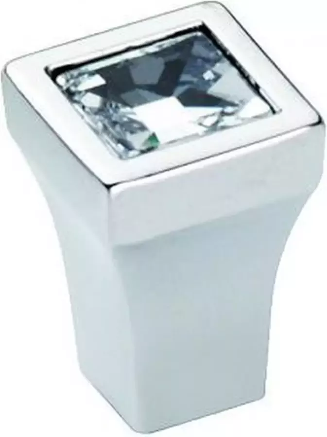 Ibe meubelknop PION SWAROVSKI 15x15mm nikkel poli