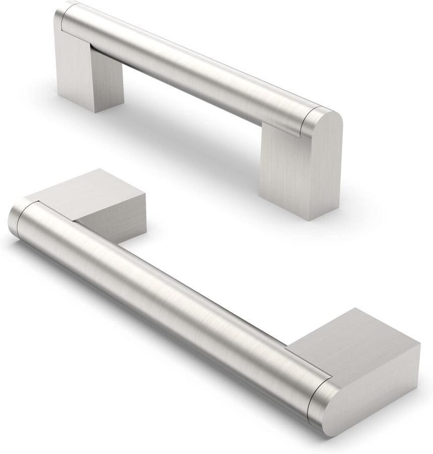 Ibenzoa 10 stuks roestvrijstalen kastgrepen met satijn nikkel afwerking voor veelzijdig gebruik