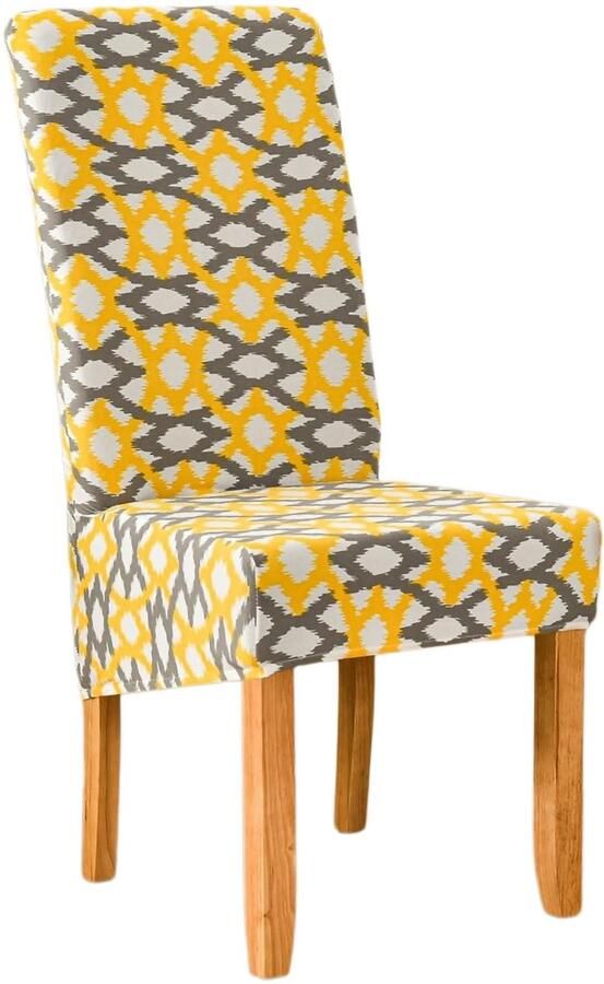 Ibenzoa 6 Stuks Elastische stoelkussenhoes Stretch Hoesjes voor Stoelen (Goud)