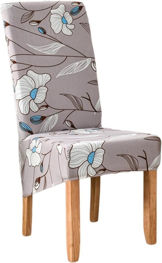 Ibenzoa 6 Stuks Elastische stoelkussenhoes- Stretch Hoesjes voor Stoelen Wasbaar (Wind)