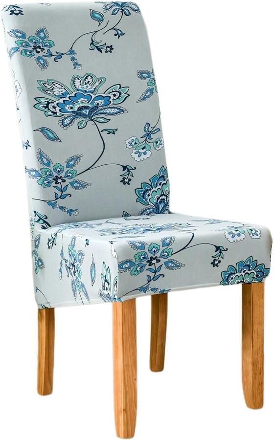 Ibenzoa 6 Stuks Elastische Stuhlkussenhoes Stretchhoes voor Stoelen Geschikt voor Eetkamer Woonkamer Geschikt voor Stoelen met Rugleuning 58-75cm Machinewasbaar (Mimose)