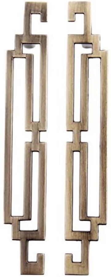 Ibenzoa Antiek Brons Meubelgrepen Set van 2 voor Kasten en Lades met Uniek Europees Ontwerp