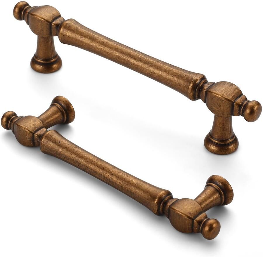 Ibenzoa Antiek Messing Ladegrepen Set van 10 voor Kasten en Meubels in Klassiek Design