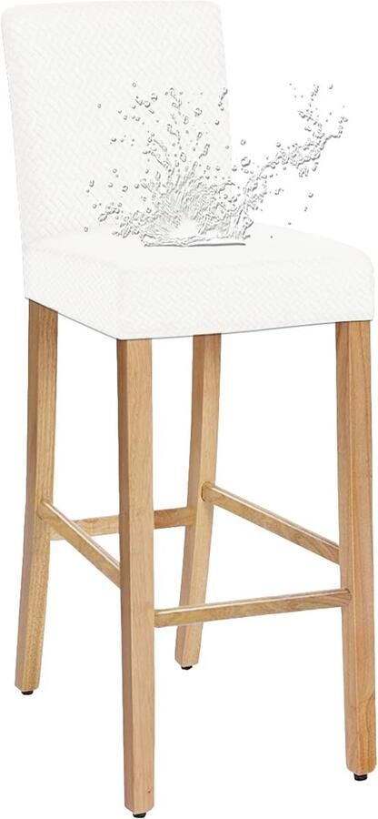 Ibenzoa Barkrukhoezen Set van 2 Rekbare en Wasbare Stoelhoezen voor Eetkamerstoelen