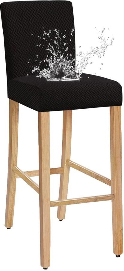 Ibenzoa Barkrukhoezen Set van 2 Rekbare en Wasbare Stoelhoezen voor Eetkamerstoelen