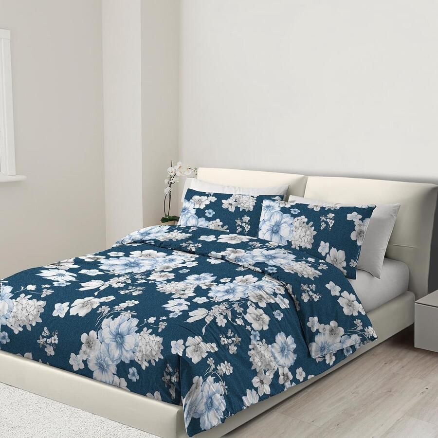 Ibenzoa Beddengoed Set met Rits en Hoekbanden van Zachte Microvezel voor Dubbel Bed 200x220 cm