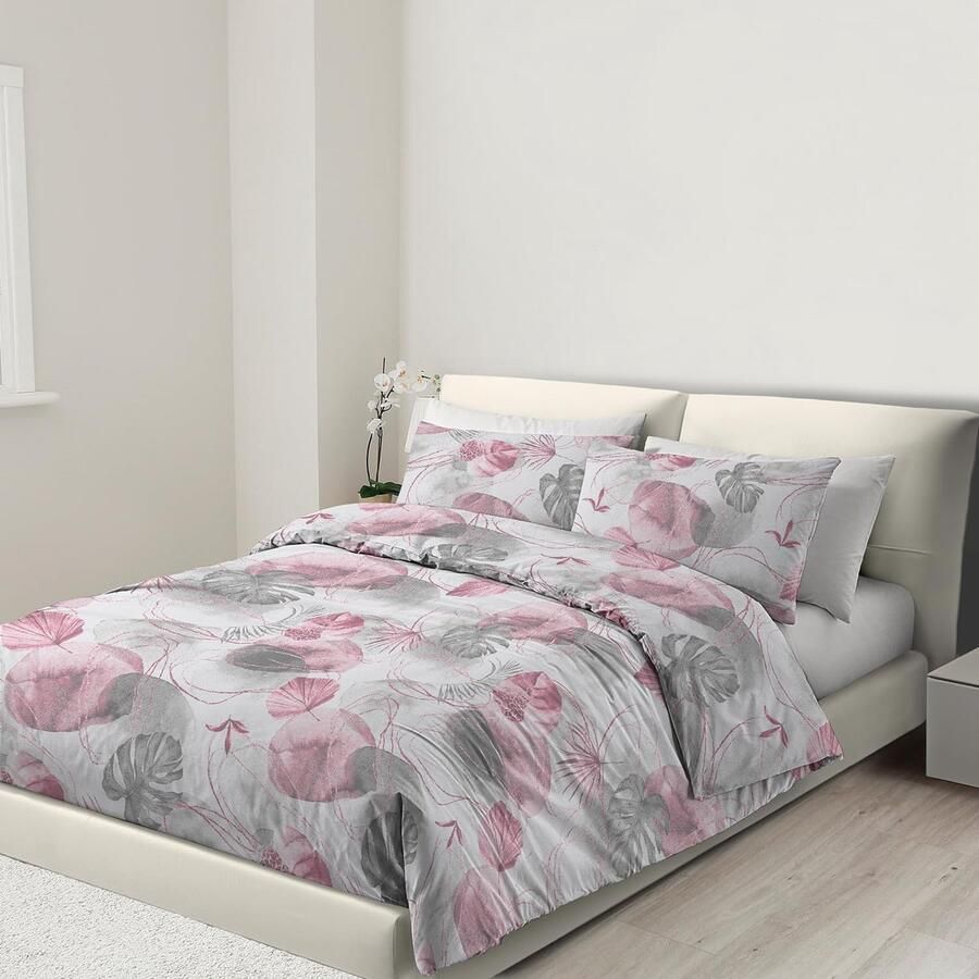 Ibenzoa Beddengoedset van microvezel met rits en hoekbanden voor tweepersoonsbed