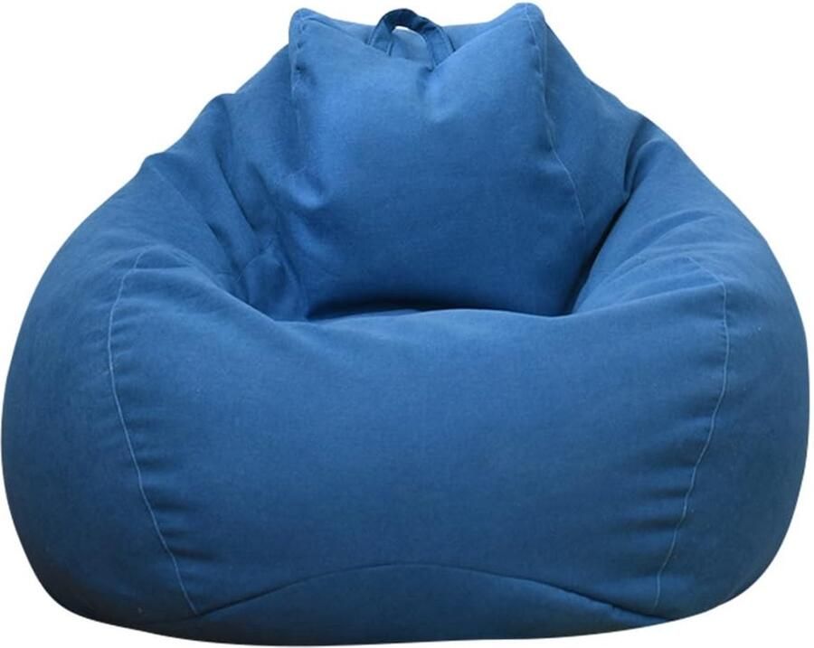 Ibenzoa Blauw Kussenhoes voor Zitzak zonder Vulling Geschikt voor Verschillende Kamers 100 x 120 cm