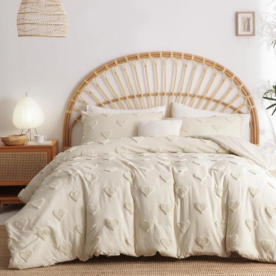 Ibenzoa Bohémien Stijl Dekbedovertrek Set 220 x 240 cm met Kussenslopen en Rits voor Tweepersoonsbed