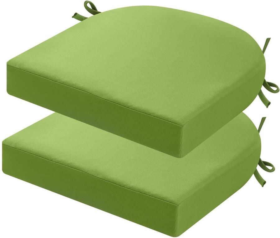 Ibenzoa Comfortabele Waterbestendige Stoelkussens voor Binnen en Buiten Set van 2 Groen 40 x 40 cm Stoelonderdelen