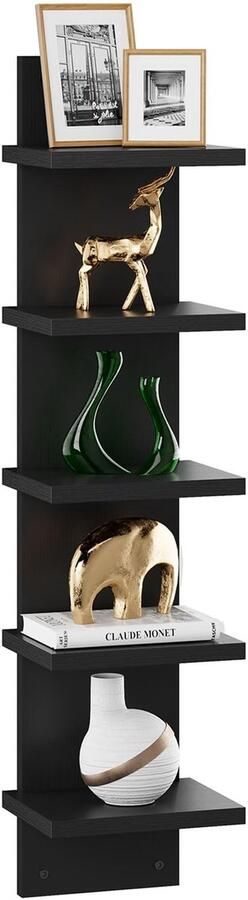 Ibenzoa Decoratief Wandrek met Vijf Niveaus voor Stijlvolle Opslag en Display