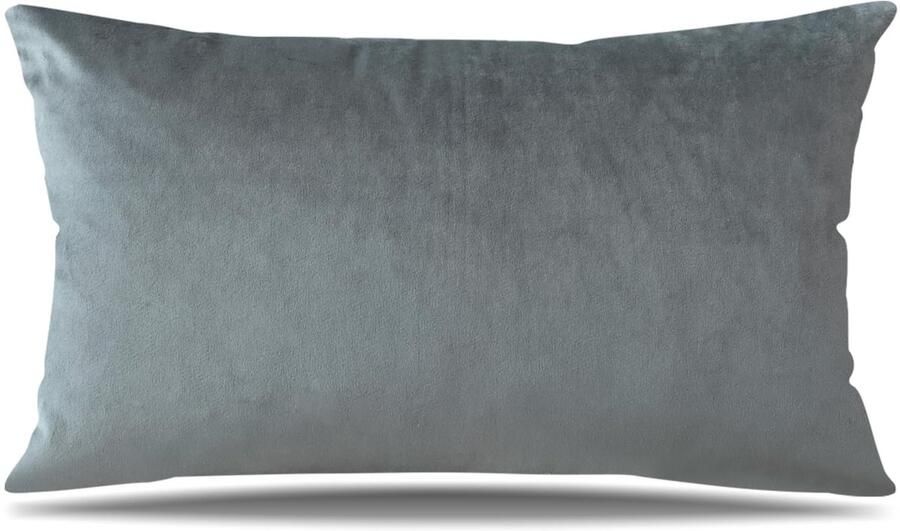 Ibenzoa Decoratieve fluwelen kussensloop voor bank of slaapkamer in grafietgrijs