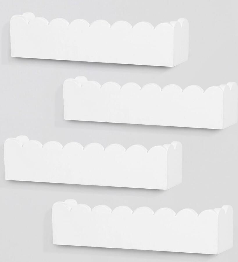 Ibenzoa Decoratieve Houten Wandplanken Set voor Kinderen Zwevend en Voorgemonteerd Ideaal voor Ruimtes