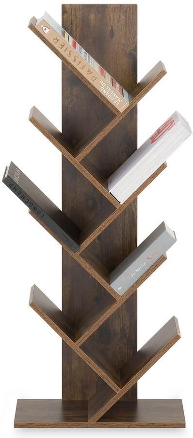 Ibenzoa Decoratieve vrijstaande boekenkast met boomvorm en zes ruime planken