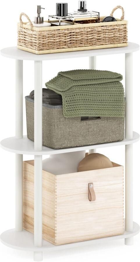 Ibenzoa Drie-laags ovaal zijrek voor moderne opbergoplossingen in huis