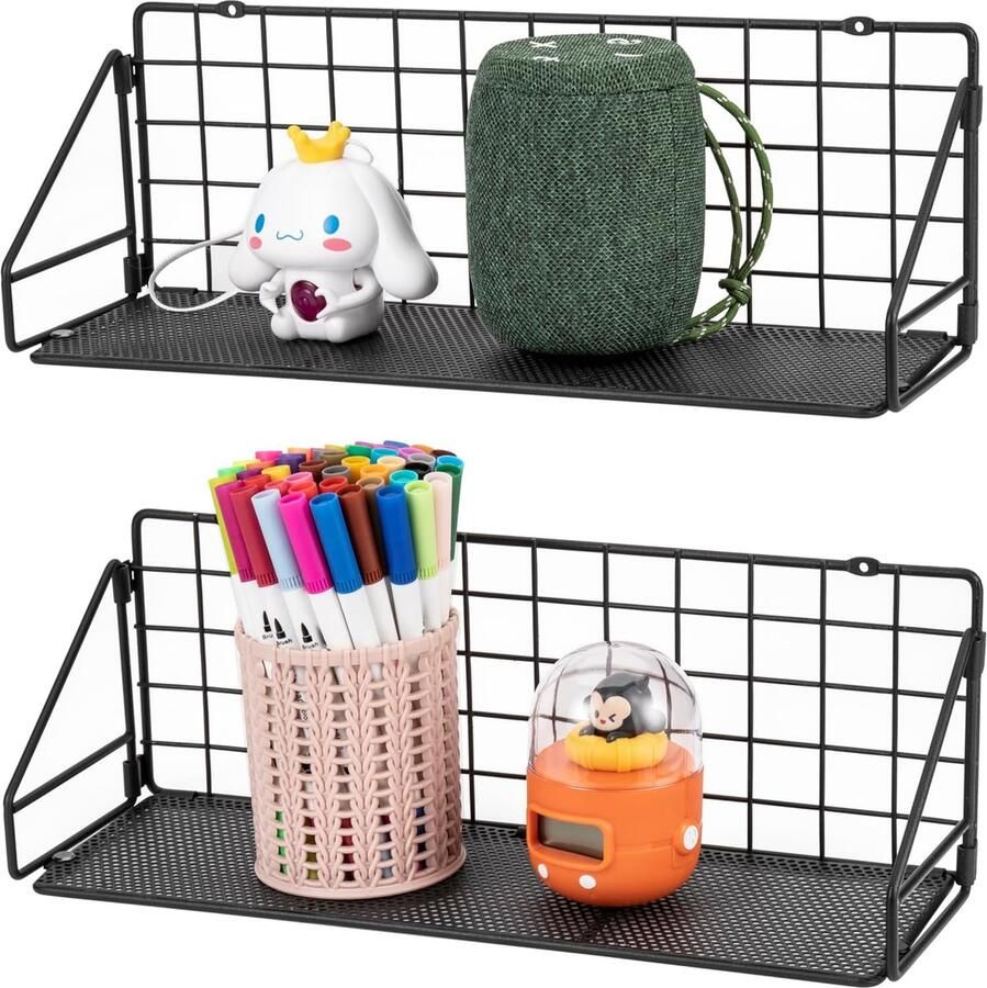 Ibenzoa Dubbele Vleugels Wandplanken Verhoogde Opslagoplossing voor Interieurs