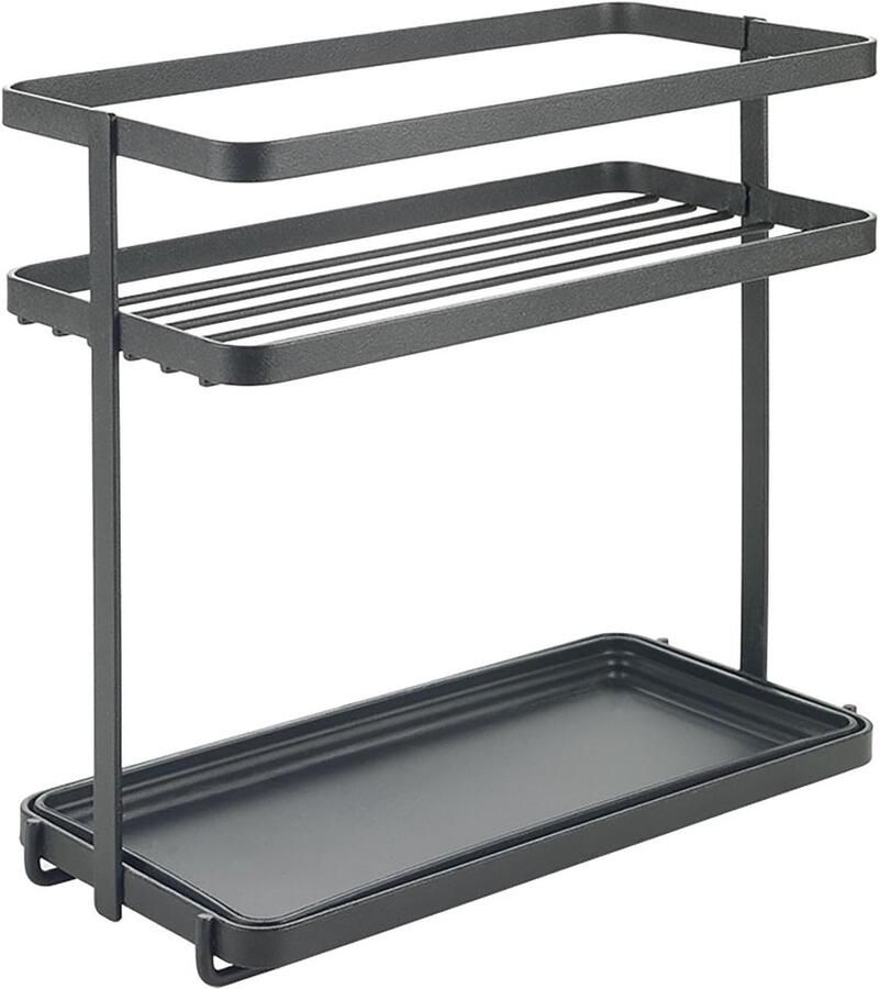 Ibenzoa Dubbelzijdig kruidenrek met antistatische coating en uitneembare schaal