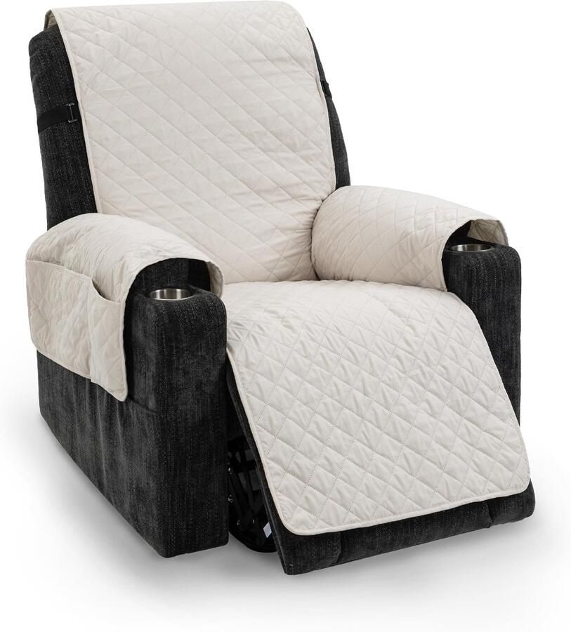 Ibenzoa Duurzame en Beschermende Stoelhoes voor Relaxfauteil Dubbelzijdig Huisdiervriendelijk en Antislip