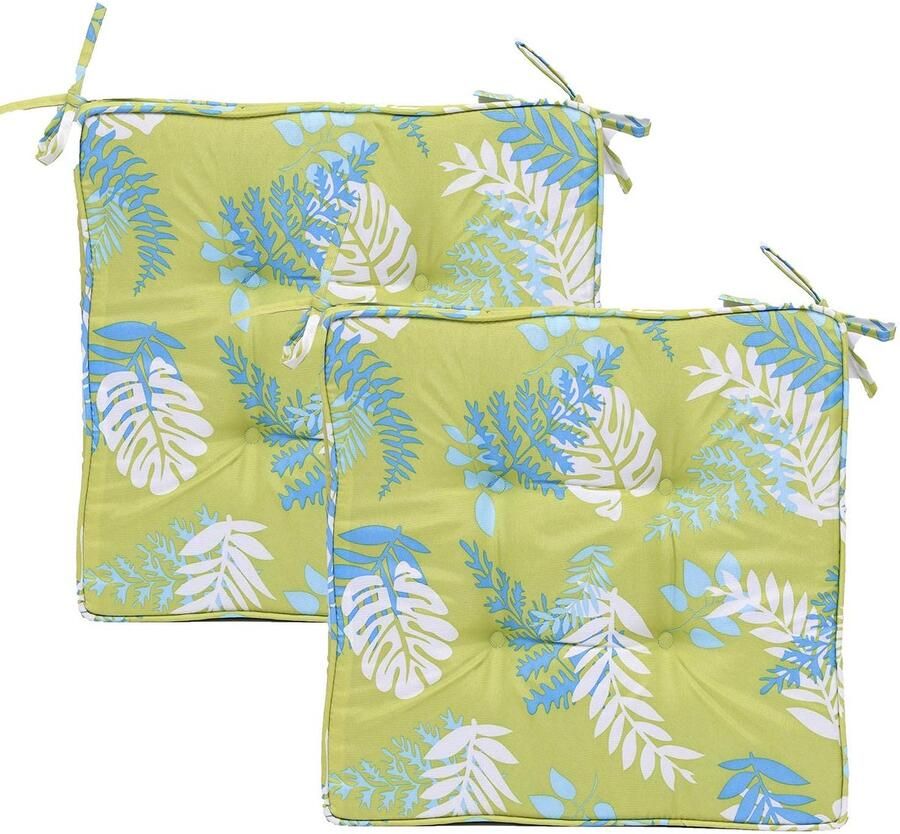 Ibenzoa Duurzame en Comfortabele Zitkussens voor Uw Tuinmeubels Set van 2 Groen