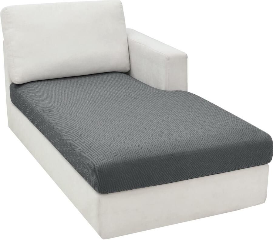 Ibenzoa Duurzame en Stretch Bankovertrek voor L-Vormige Hoeken Lichtgrijs
