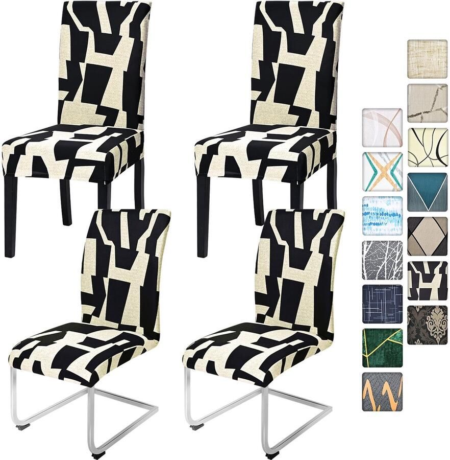 Ibenzoa Duurzame Stoelhoes Set – 46 Delen Kantelstoelen & Eetkamerstoelen Zwart