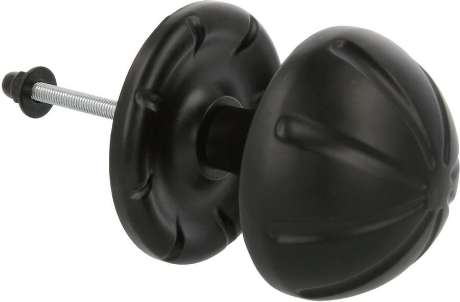 Ibenzoa Duurzame Zwarte Deurknop met Zamak voor Buitentoegang Diameter 70mm