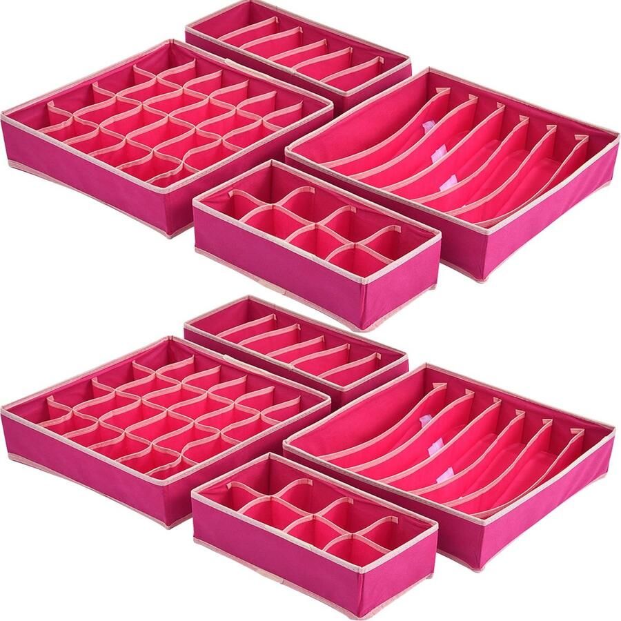 Ibenzoa Efficiënt Opbergsysteem voor Kledingkast met Opvouwbare Ladeverdelers voor Sokken Ondergoed en Meer