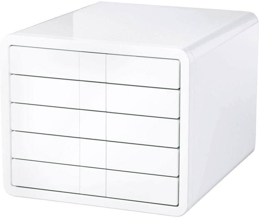 Ibenzoa Efficiënte en Stijlvolle Ladekast met Vijf Soepel Lopende Laden voor A4 Documenten