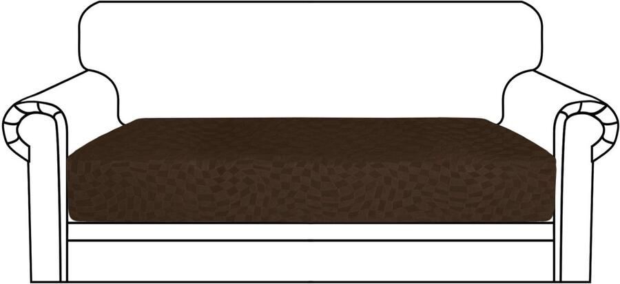 Ibenzoa Elastische Bankhoes voor Optimaal Comfort en Bescherming in Trendy Koffiekleur