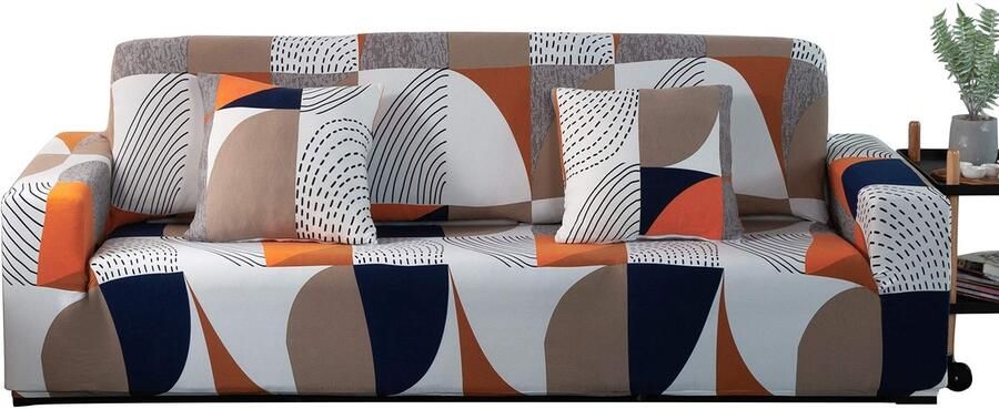 Ibenzoa Elastische Bankovertrek met Bloemenprint 1234zits Antislip Meubelbescherming