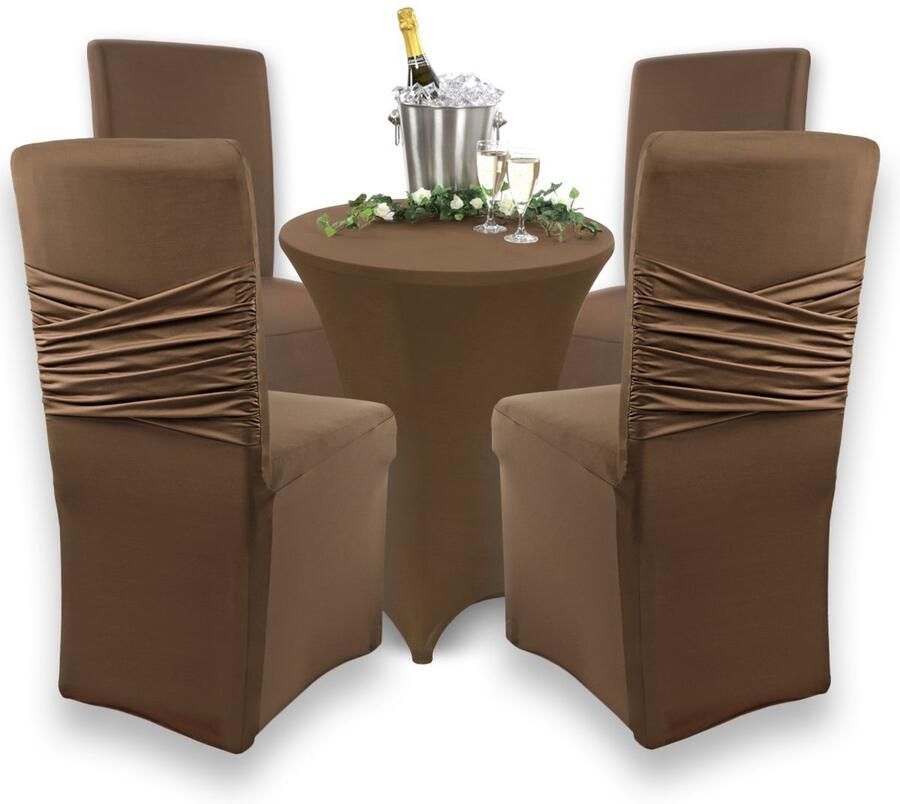 Ibenzoa Elastische Stoelhoezen Set van 4 voor Stoelvormen met Comfortabele Pasvorm