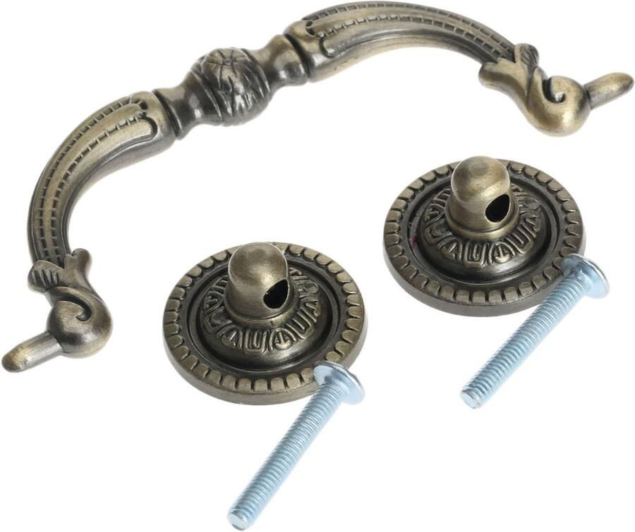 Ibenzoa Elegant Antiek Messing Kast- en Ladegrepen voor Klassieke Interieurs Set van 2 Stuks 100 mm