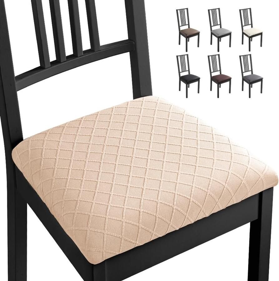 Ibenzoa Elegant en Elastisch Stoelhoezen Set van 4 voor Eetkamerstoelen Verfris Je Interieur