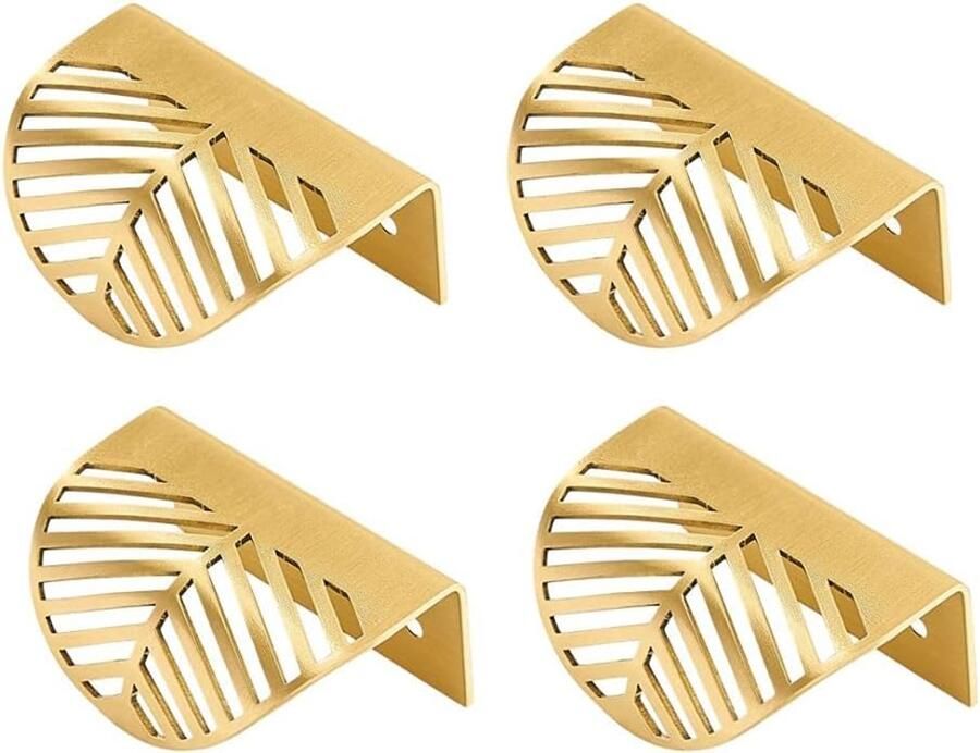 Ibenzoa Elegant Gouden Meubelgrepen in Bladvorm voor Tijdloze Interieurstijl