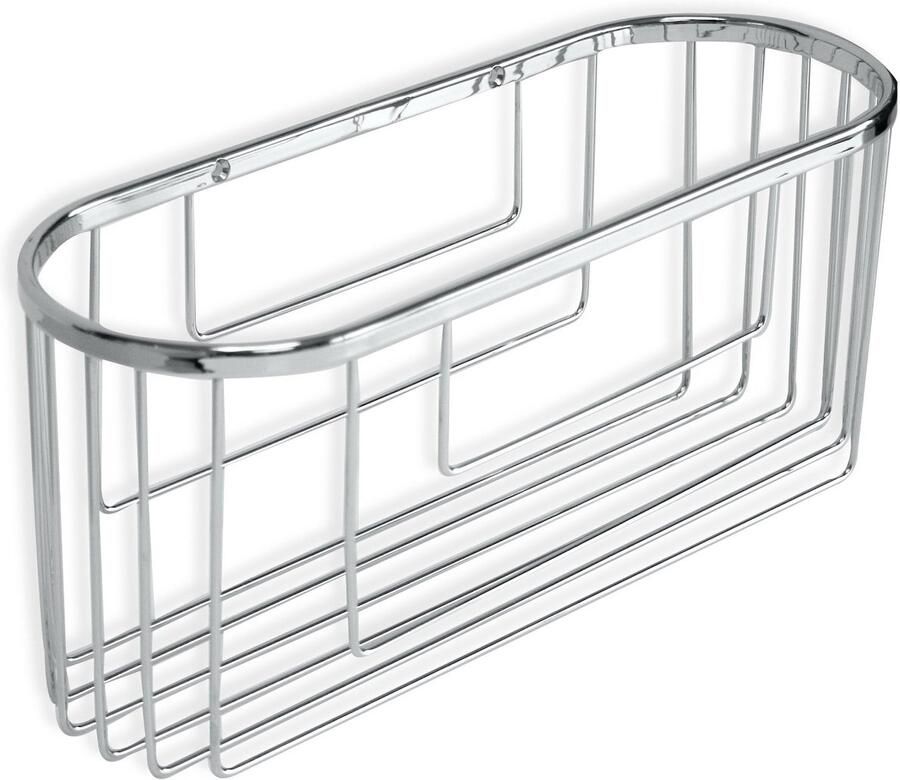 Ibenzoa Elegant Ovale Mand Voor Optimaal Ruimtegebruik In Badkamers Verchroomd En Roestvrij Staal